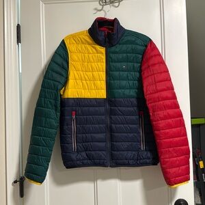 Tommy Hilfiger Multicolor Light Weight Zip Puffer Jacket size small